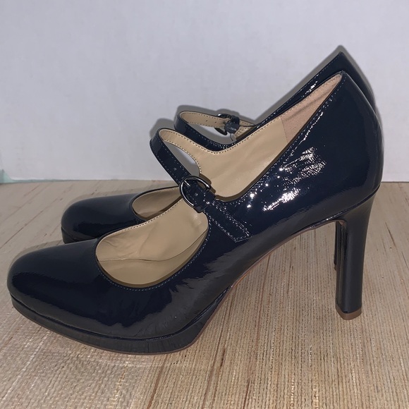 Naturalizer Women's 8.5 Leather Talissa Mary Janes Navy Blue Pump Career Office - Picture 4 of 14